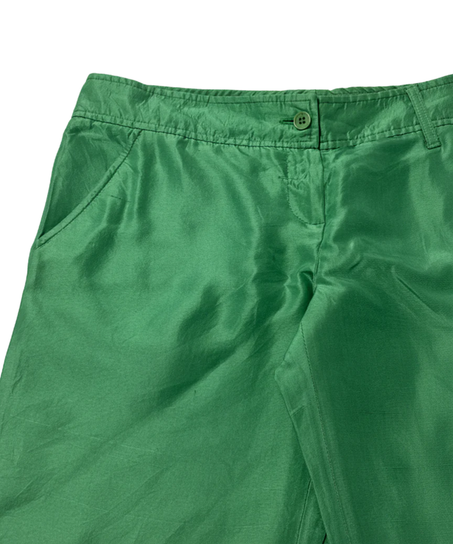 Missoni Green Silk Shantung Bermuda Shorts