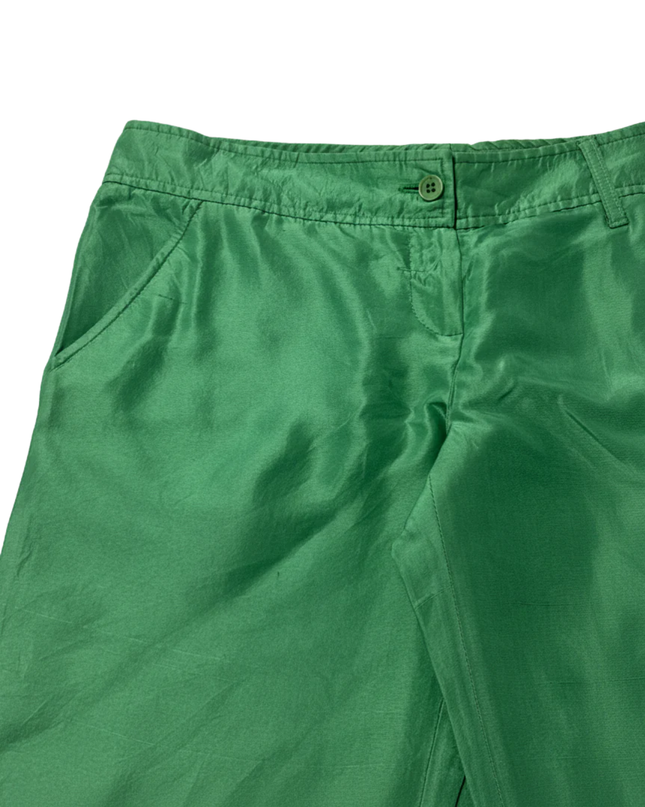 Missoni Green Silk Shantung Bermuda Shorts