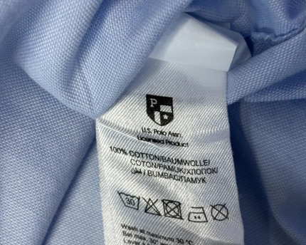 U.S. POLO ASSN. Light Blue Regular Fit Cotton Shirt
