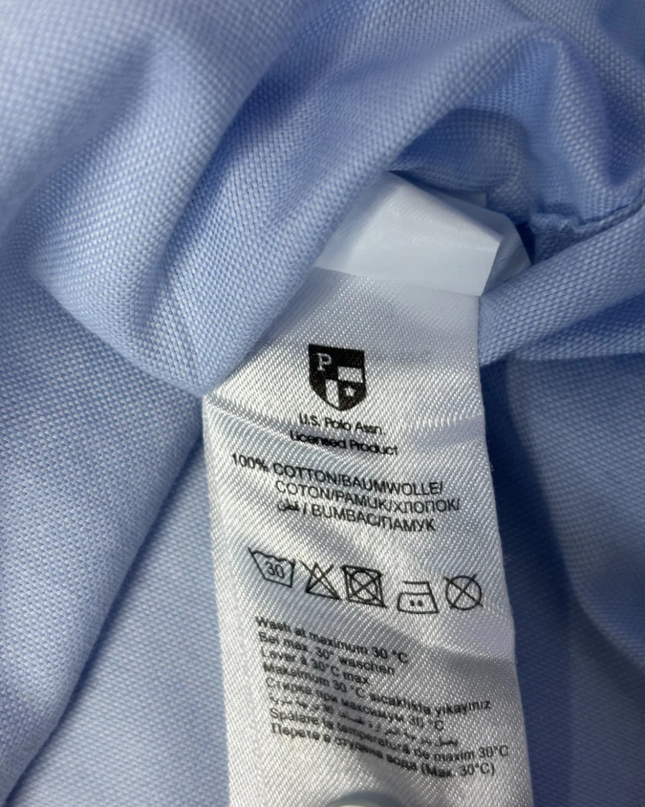 U.S. POLO ASSN. Light Blue Regular Fit Cotton Shirt