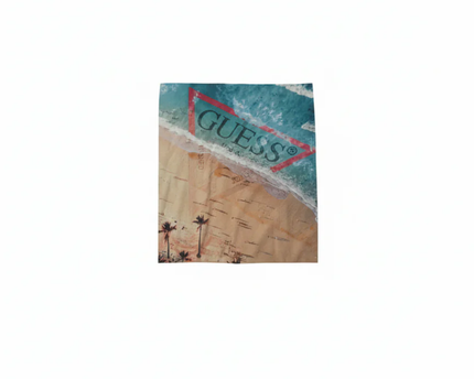 GUESS White Graphic Beach Scene Regular Fit T-Shirt