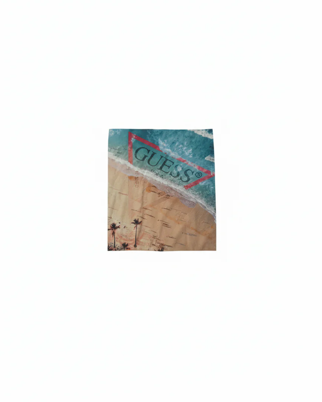 GUESS White Graphic Beach Scene Regular Fit T-Shirt