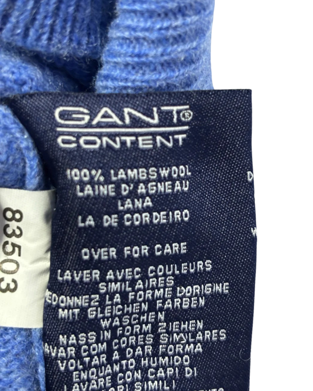 GANT Blue Quarter-Zip Lambswool Sweater