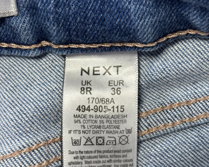 Next Blue Skinny Mid Rise Jeans