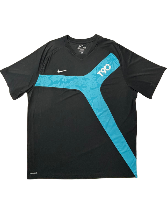 Nike T90 Dri-Fit Black & Cyan Training T-Shirt