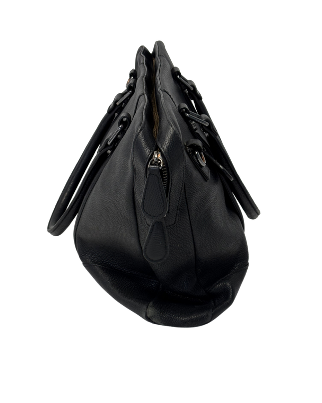 Ted Baker London Black Pebbled Work Bag / Briefcase