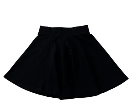 H&M Black Cotton Mini Skater Skirt