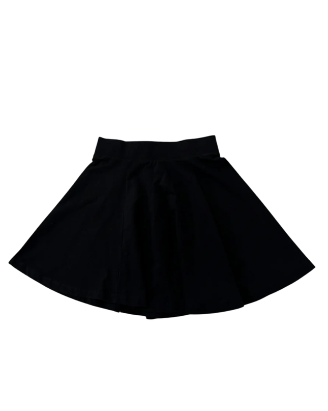 H&M Black Cotton Mini Skater Skirt