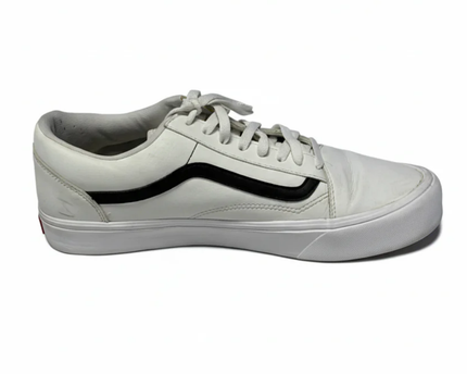 Vans White Old Skool Lite Leather Sneakers