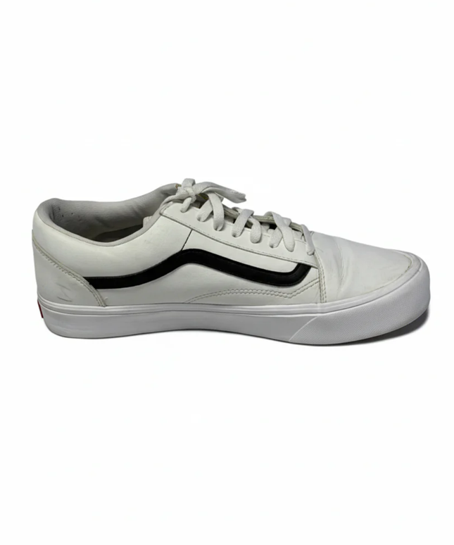 Vans White Old Skool Lite Leather Sneakers