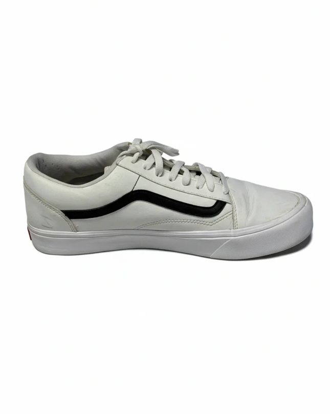 Vans White Old Skool Lite Leather Sneakers