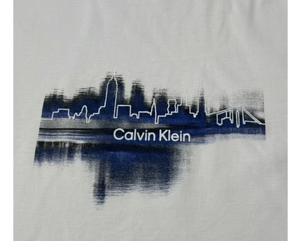 Calvin Klein White Skyline Graphic T-Shirt