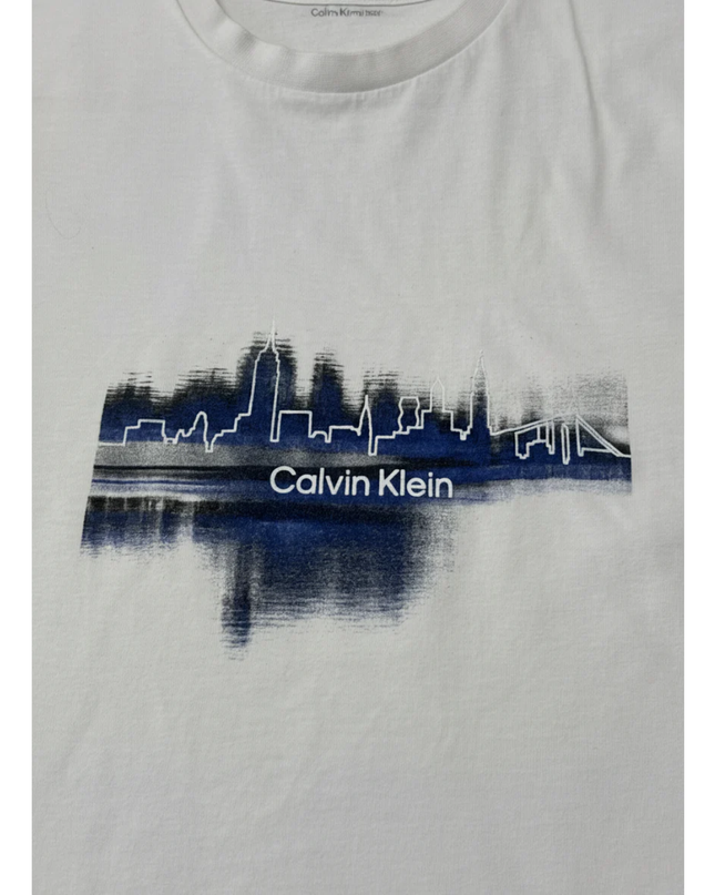Calvin Klein White Skyline Graphic T-Shirt