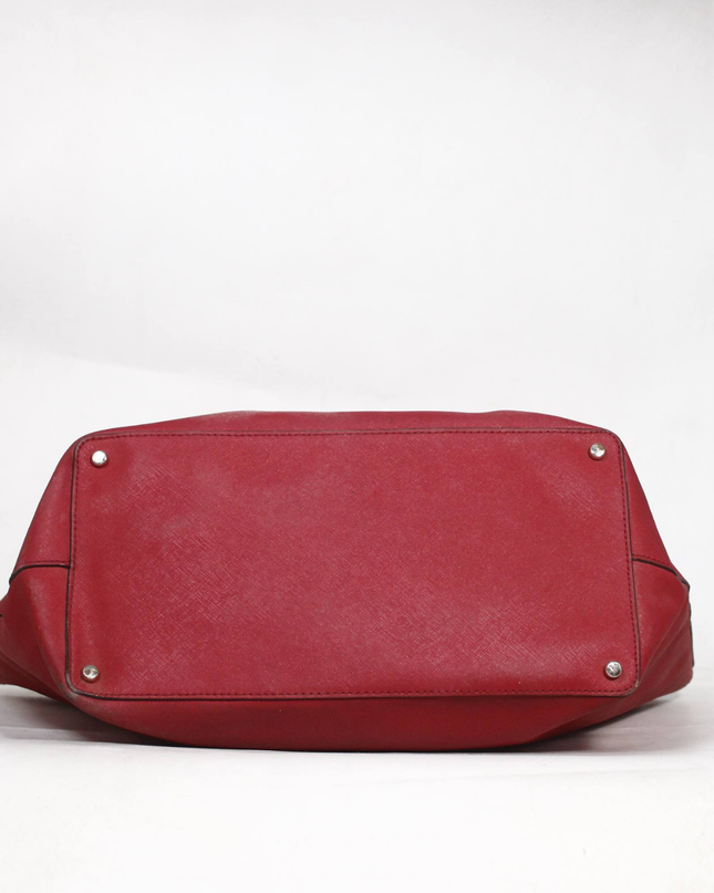 Kate Spade Red Saffiano Leather Tote Bag