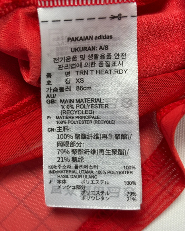 Adidas Red HEAT.RDY Training Sports T-Shirt