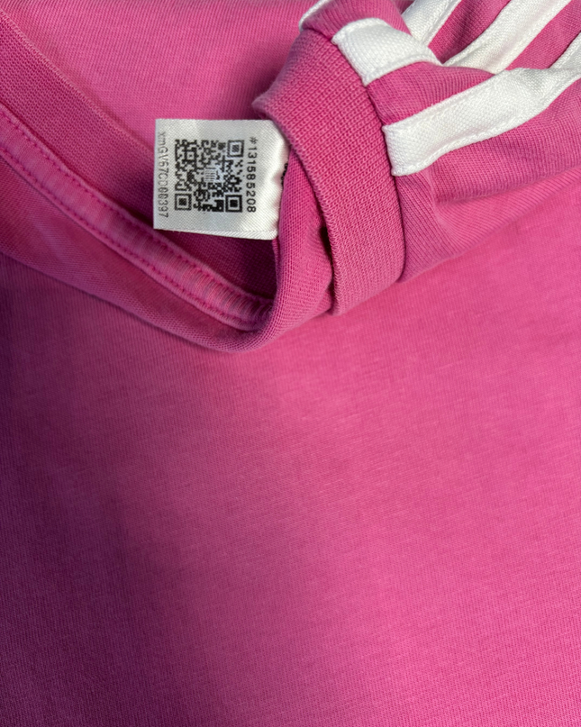 Adidas Pink 3-Stripe Short Sleeve Essential T-Shirt