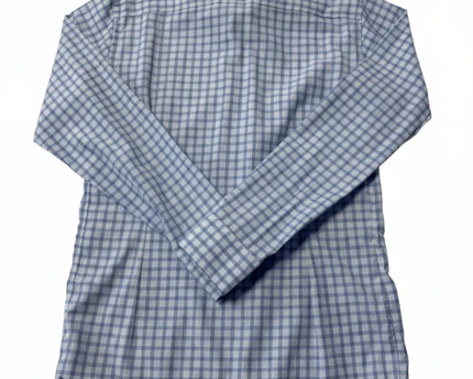 ETON Blue Checked Slim Fit Dress Shirt