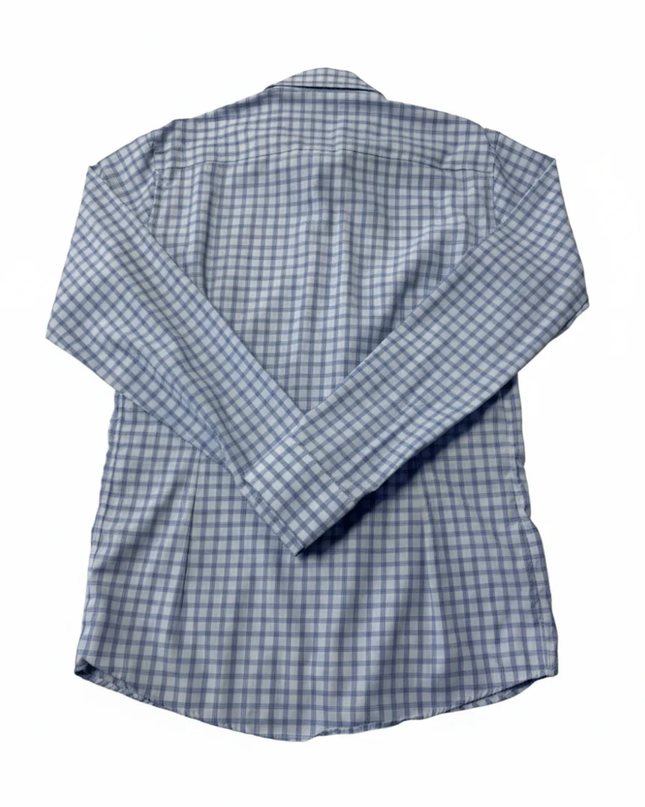 ETON Blue Checked Slim Fit Dress Shirt