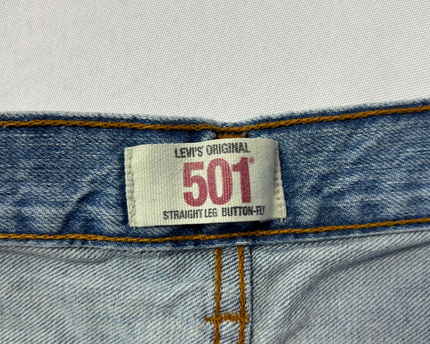 Levi's 501 Original Blue Straight Leg Button-Fly Jeans