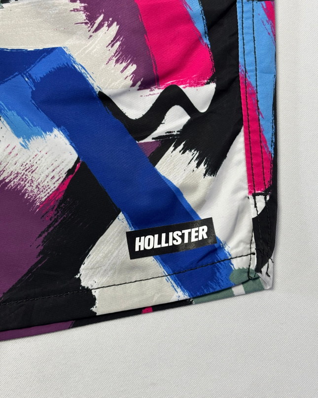 Hollister Multicolor Abstract Brushstroke Board Shorts