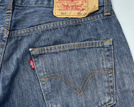 Levi's 501 Original Straight Leg Blue Jeans