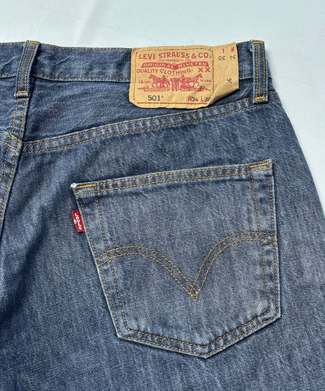 Levi's 501 Original Straight Leg Blue Jeans