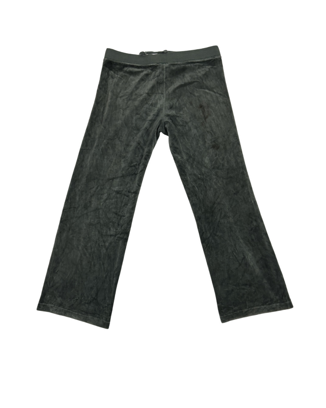 Juicy Couture Gray Velour Glitter Logo Tracksuit Pants - L | Waist: 32"
