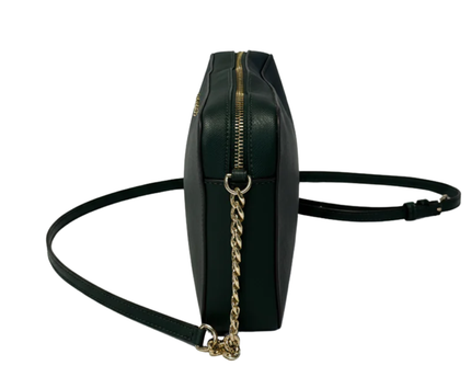 Michael Kors Dark Green Saffiano Leather Crossbody Bag