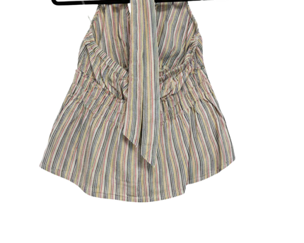 American Eagle Multicolor Striped Linen Blend Halter Top