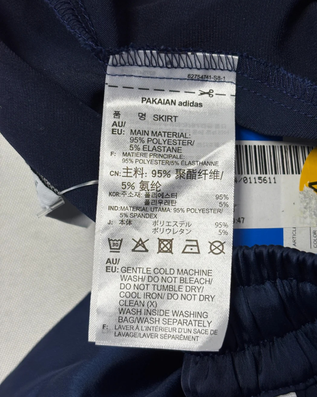 Adidas Navy Blue Three-Stripe Maxi Skirt W/Tags