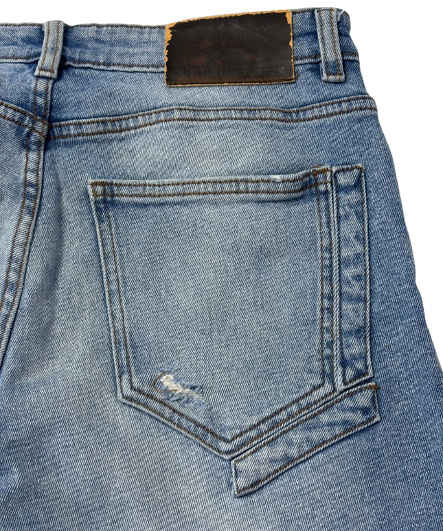 Lee Cooper Originals Blue Distressed Tapered Jeans