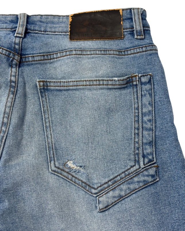 Lee Cooper Originals Blue Distressed Tapered Jeans