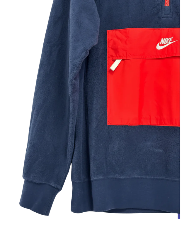 Nike Navy Fleece Half-Zip Pullover Sweatshirt