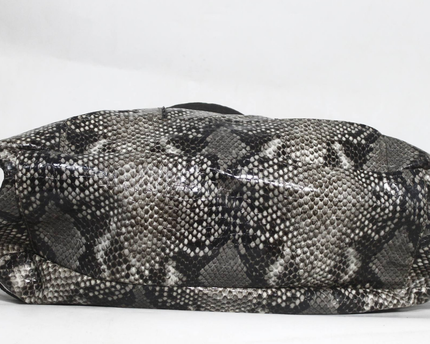 Guess Grey/Black Snakeskin Pattern Satchel Handbag