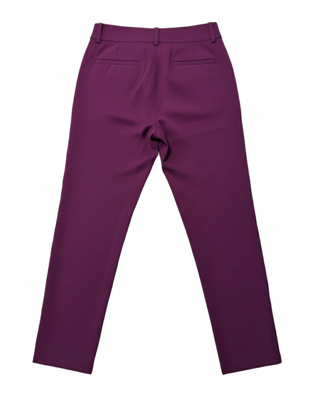 TRENDYOL Purple High-Waist Tapered Trousers