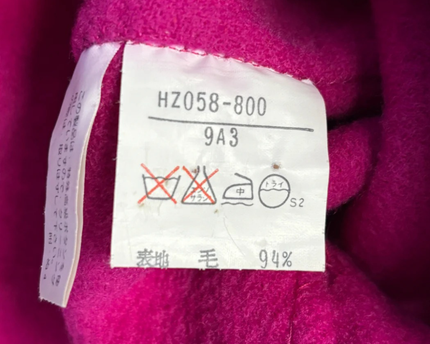 Yves Saint Laurent Magenta Vintage Wool Double-Breasted Skirt Suit
