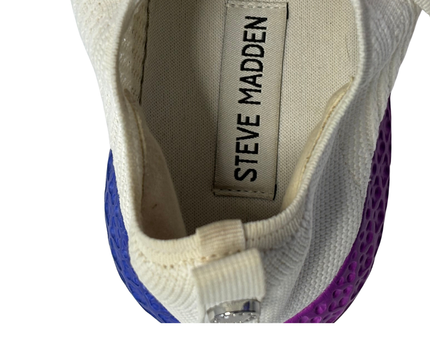 Steve Madden White Multi Riser Sneakers