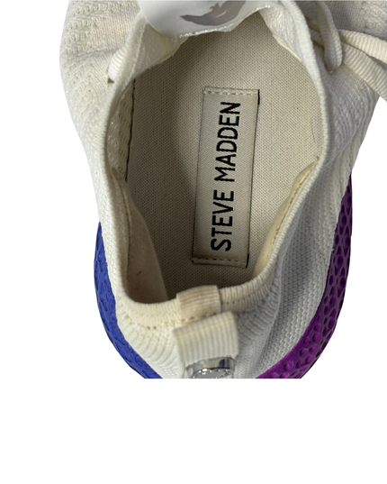 Steve Madden White Multi Riser Sneakers