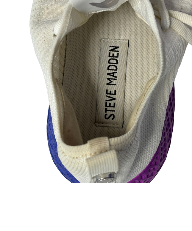 Steve Madden White Multi Riser Sneakers