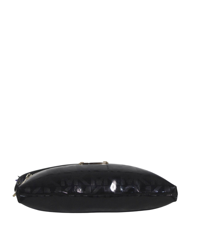 Michael Kors Black Patent Monogram Shoulder Bag