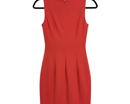 Zara Basic Red Wrap Front Sleeveless Bodycon Dress