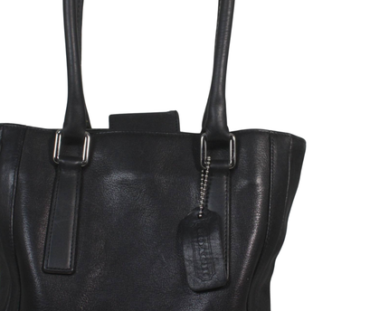Coach Black Leather Tote Bag