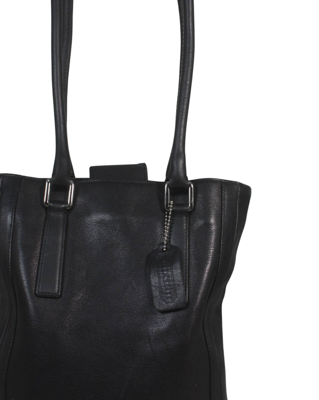 Coach Black Leather Tote Bag