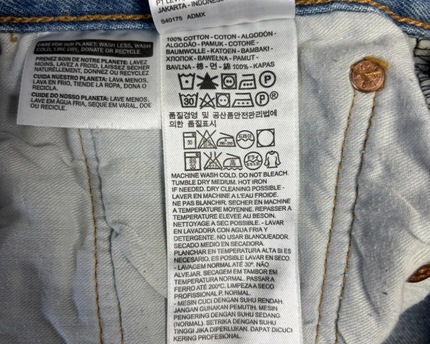 Levi's 501 CT Blue Customized Tapered Denim Cut-Off Shorts