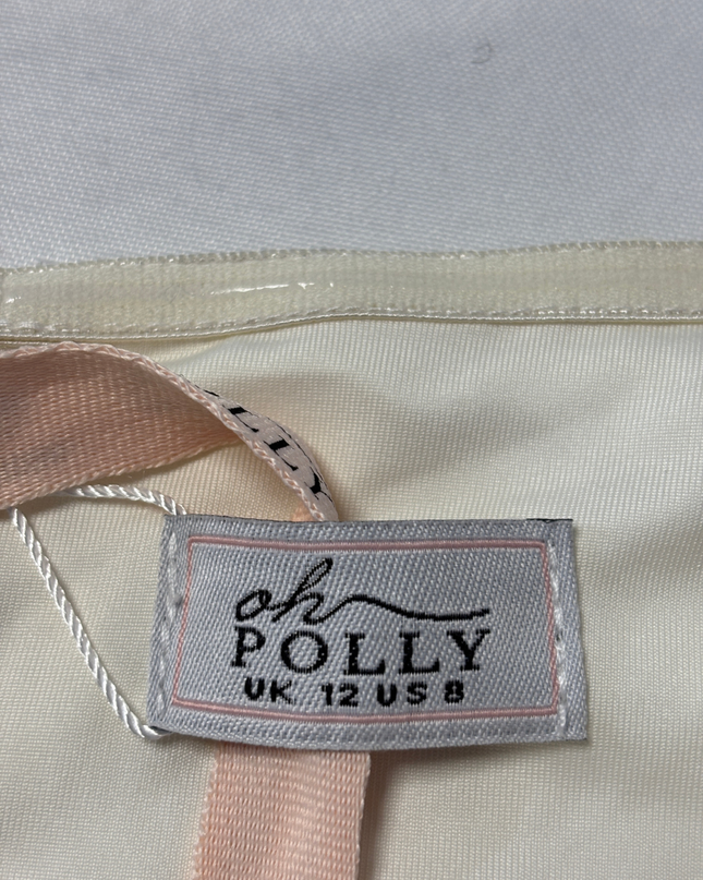 Oh Polly White Beaded Strapless Mini Dress W/Tags