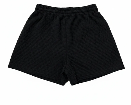 Alo Yoga Black Textured Drawstring Active Shorts