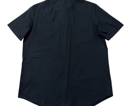 Calvin Klein Black Short Sleeve Double Pocket Button-Down Shirt