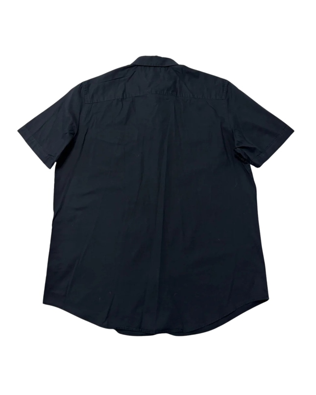 Calvin Klein Black Short Sleeve Double Pocket Button-Down Shirt