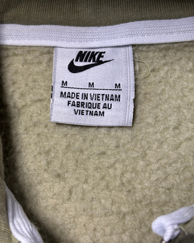 Nike Olive Green Full-Zip Fleece Hoodie