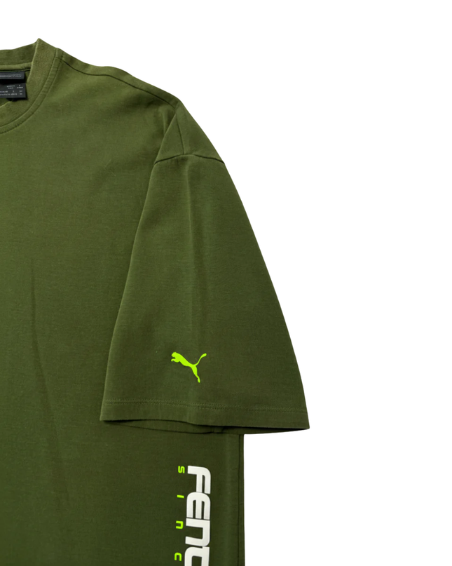 Fenty x Puma by Rihanna Olive Green Oversized Graphic T-Shirt